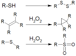 Reaction with hydrogen peroxide